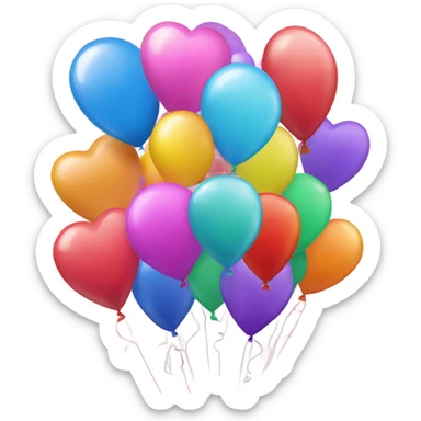 24 birthday balloons  sticker
