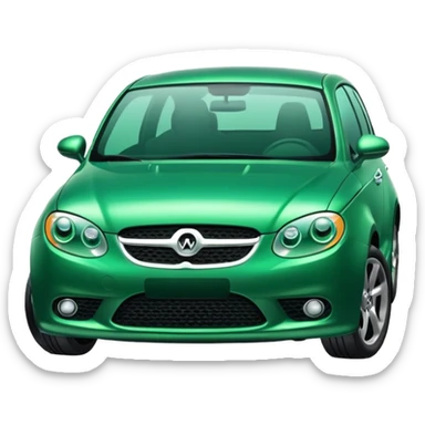 Coche verde de whatsapp sticker