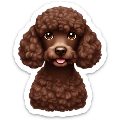 Lovely Chocolate poodle sticker