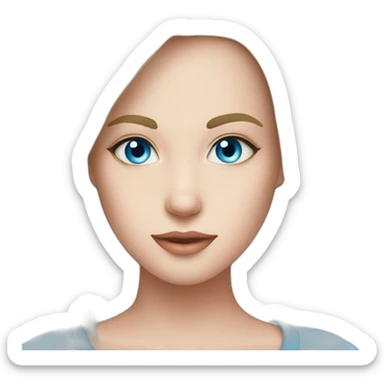 Mother blue eyes white skine love baby son white skine blue eyes sticker