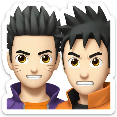 Gohan and naruto sticker