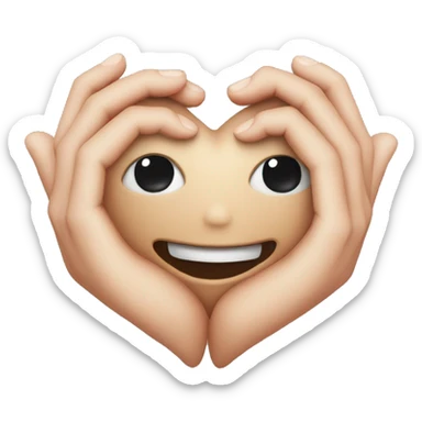 Heart with hands but upside down sticker