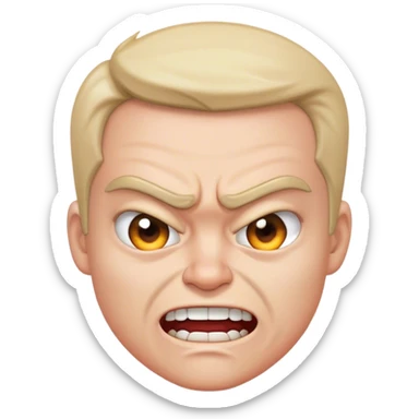 angry smiling fac sticker