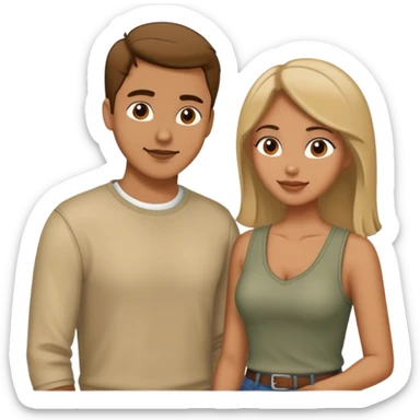 woman and man flirting  sticker