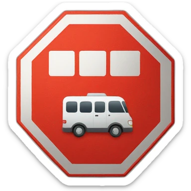 stop sign for public transport sticker