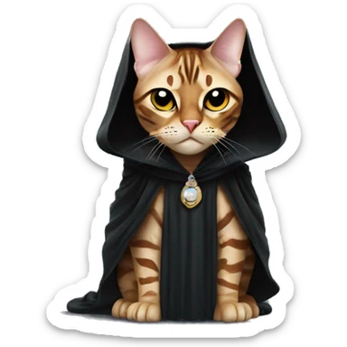 Bengal cat dressed as emperor palpatine sticker
