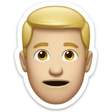 White man covering his mouth with a finger as a sign of secrecy sticker