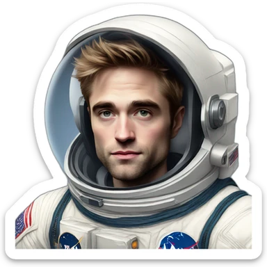 robert pattinson astronaut sticker