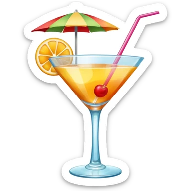 summer-themed emoji of a cocktail drink sticker