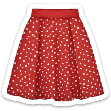 RED SKIRT WITH  DOTS sticker