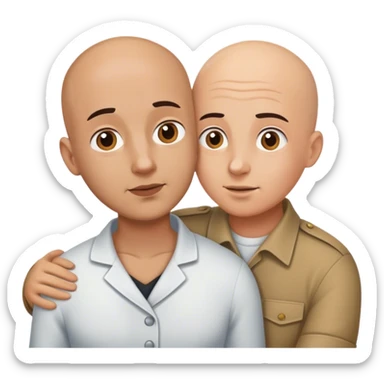 Novio rapado rescatando a su novia sticker