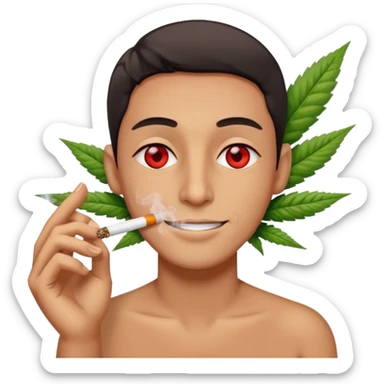 smoking marijuana sticker