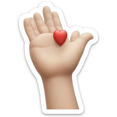 hand over heart and tilt head forward as if to express gratitude sticker