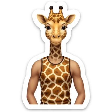 athlete player giraffe sticker