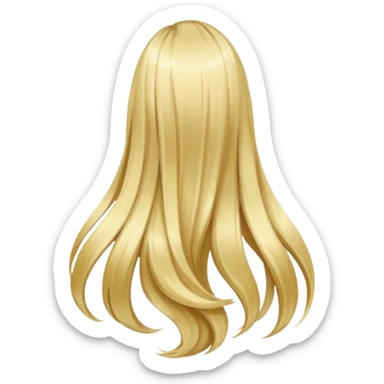 back view of long blonde hair sticker