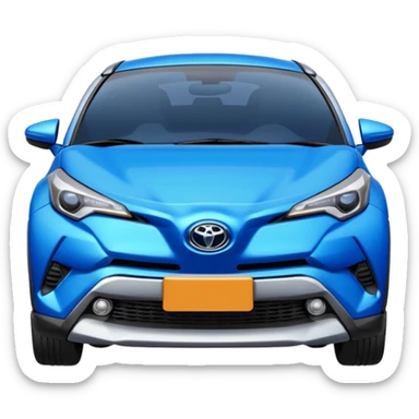 toyota chr bleue avant enfoncé sticker