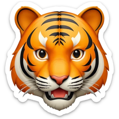 Very Dangerous tiger face sticker