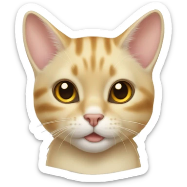 Coloring of a golden chinchilla cat sticker