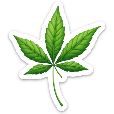 Cute weed leaf sticker