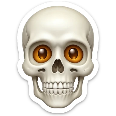 Skeleton mewing sticker
