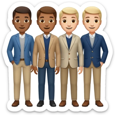 group men wearing  smart casual sticker