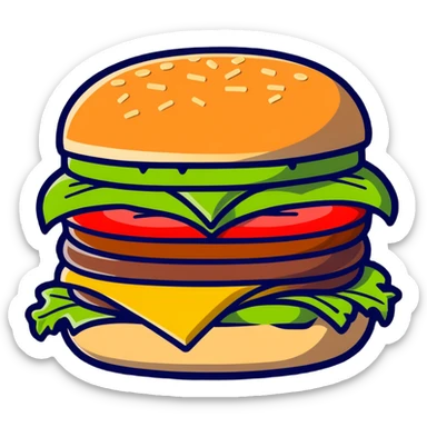 Hamburger sticker
