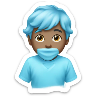 Baby blue heart emoji  sticker