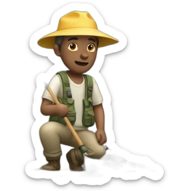 white fisherman fishing with a boat sticker