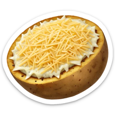 crispy potato topped with pecorino romano cheese and black pepper sticker