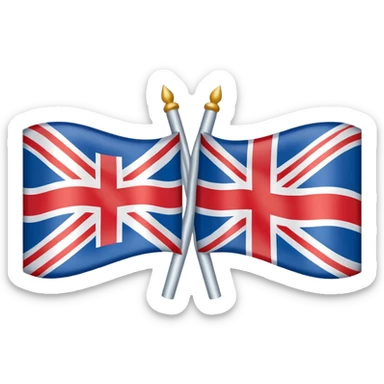Korean flag combined with england flag sticker