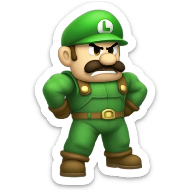Luigi angry doomguy sticker
