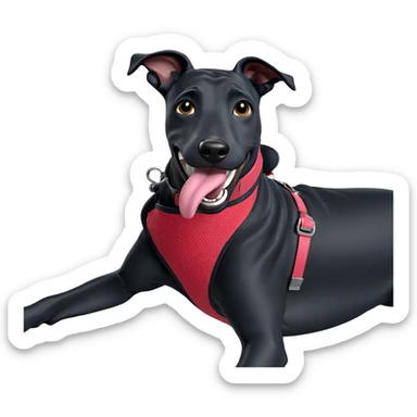 playful dog with tongue out sticker