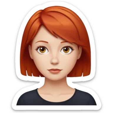 Branca ruiva cabelo curto sticker