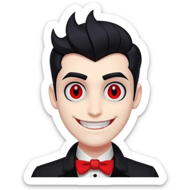 Alastor from Hazbin hotel, smiling sticker