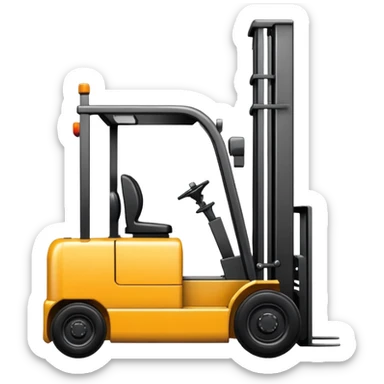 create a realistic logistic forklift sticker