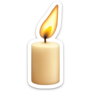 beige candle sticker