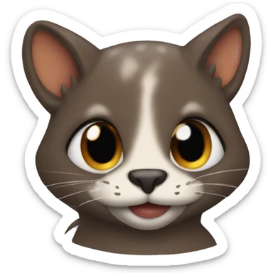 Cat and platypus mashup cute sticker