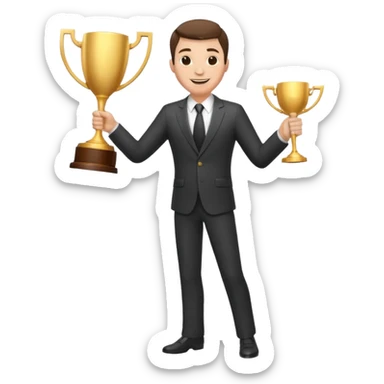 businessman celebrating full body sticker