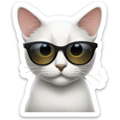 Cat with sunglasses sticker