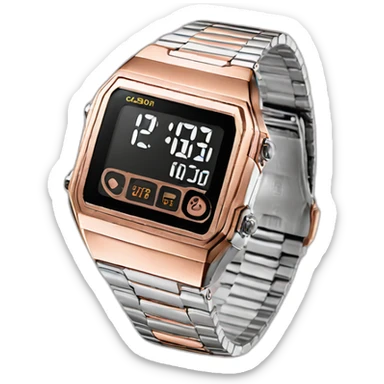 Casio rose gold digital watch sticker