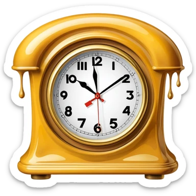 salvador dali melted spam clock sticker