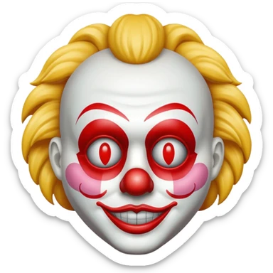 🫩 with clown mask sticker