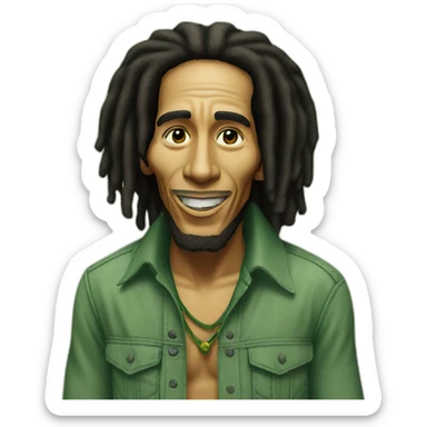 Bob marley in Jamaica sticker