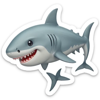 Q el tiburón tenga patas y y q este feliz  sticker
