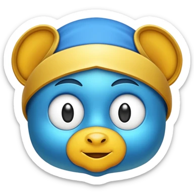 Beyaz tick dışı mavi sticker