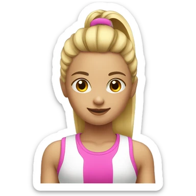 Girl sport gym training sticker