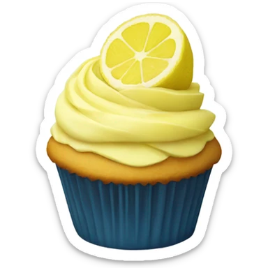 lemon cupcake sticker