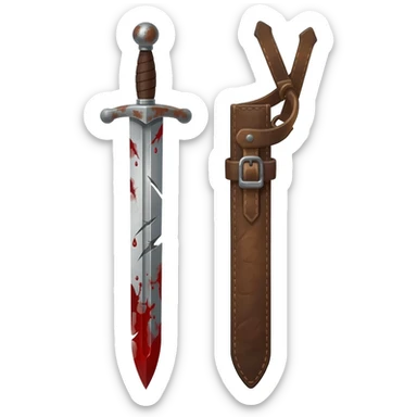 sword with blood sticker