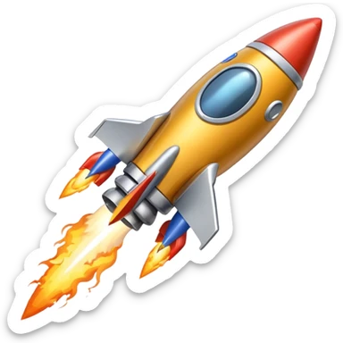 Bitcoin riding a rocket sticker