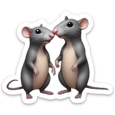 2 rats shows heart sticker